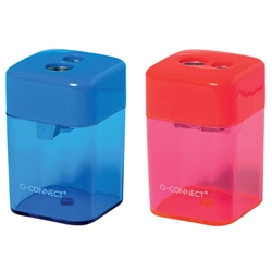 Temperamatite doppio Q-Connect 8 e 10 mm colori assortiti KF - conf. 6