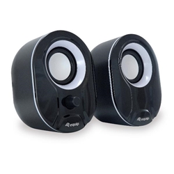 Mini casse USB 2x3W - Equip - 3 5mm jack - nero/grigio