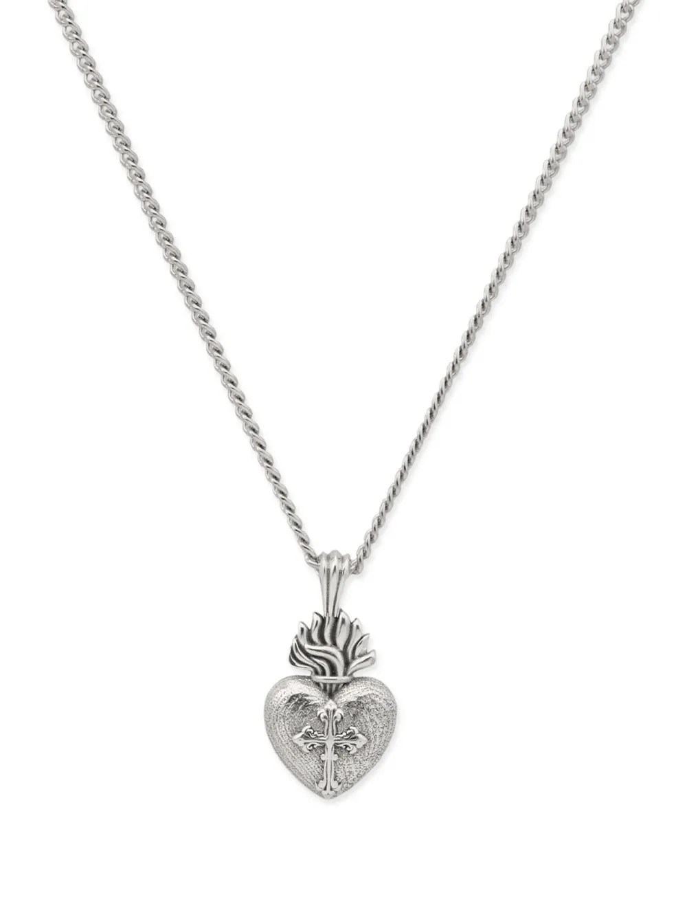 Emanuele Bicocchi small Sacred Heart necklace - Argento