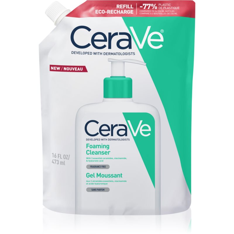 Cerave Cleansers Gel Detergente In Schiuma Per Pelli Normali E Grasse Ricarica 473 Ml