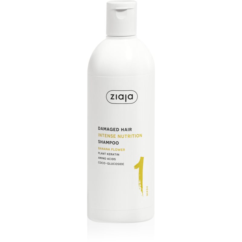 Ziaja Plant Essentials Banana Flower Shampoo Nutriente Per Capelli Rovinati 400 Ml