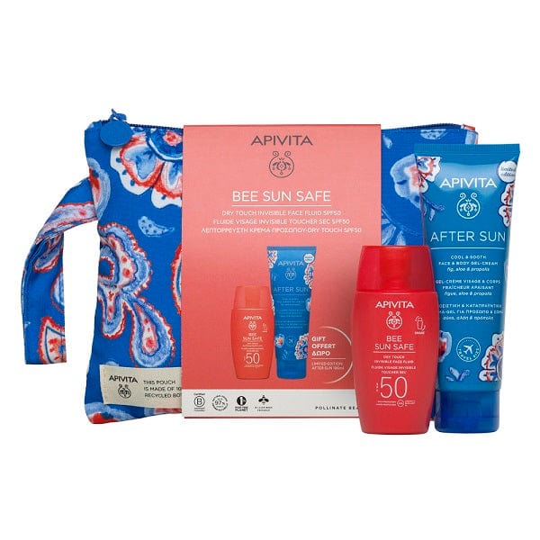 Apivita Bee Sun Safe Promo Fluido Viso Spf50 50 Ml + Doposole 100 Ml