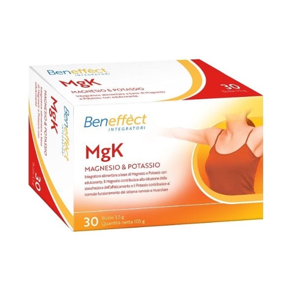 Beneffect Integratori Mgk Magnesio e Potassio 30 Bustine
