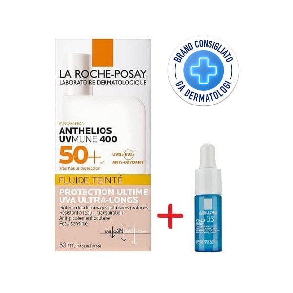 La Roche-posay Anthelios Uvmune 400 Fluido Invisibile Spf50+ 50 Ml + Hyalu B5 Serum Omaggio 10 Ml