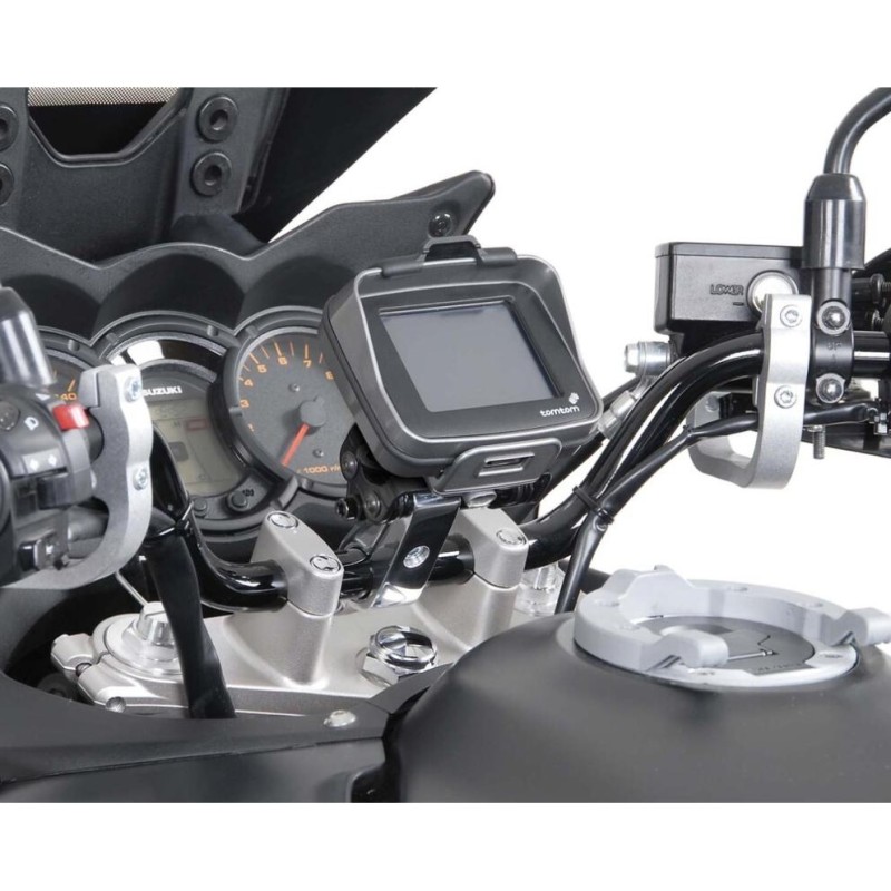Supporto Navigatore Sw-Motech Attacco Manubrio 28 mm con Smorzamento Vibrazioni