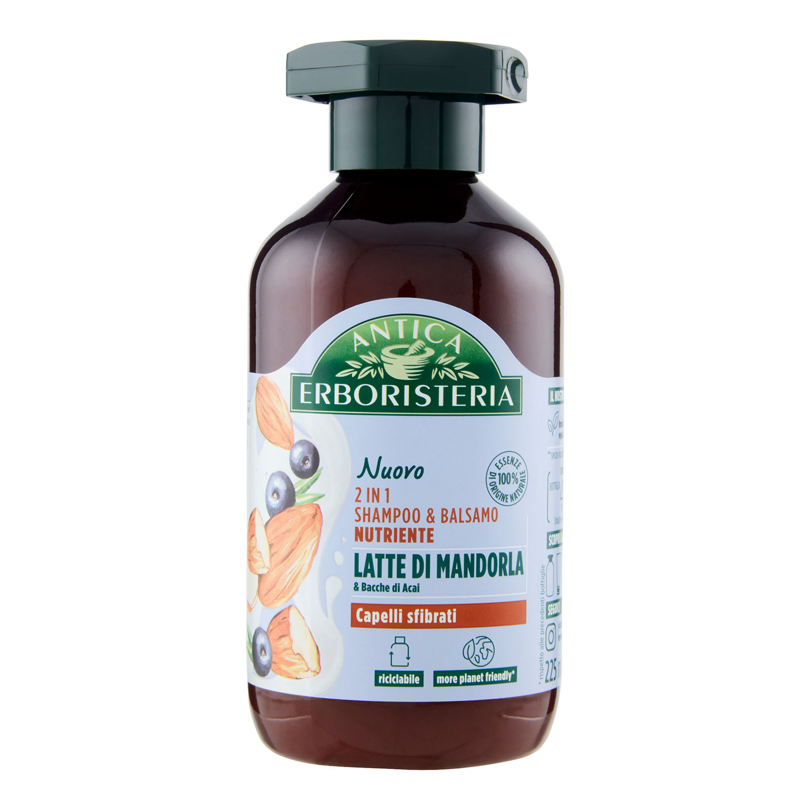 Shampoo & Balsamo Nutriente Latte Di Mandorla & Bacche Di Acai 225 ml
