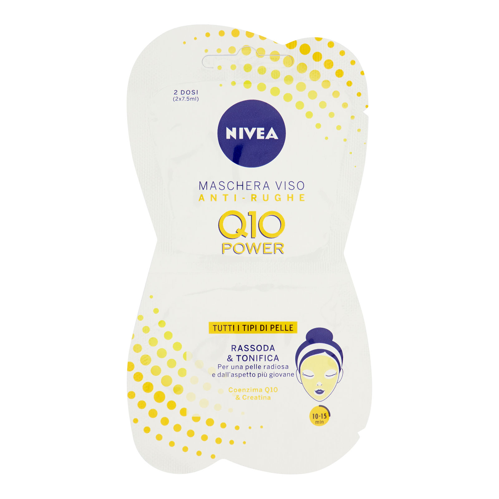 Q10 Power Maschera Viso Anti-rughe Tutti I Tipi Di Pelle 2 X 7,5 Ml 15 ml