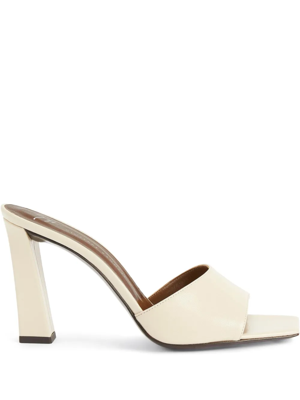 Giuseppe Zanotti 90mm Talia square-toe mules - Toni neutri