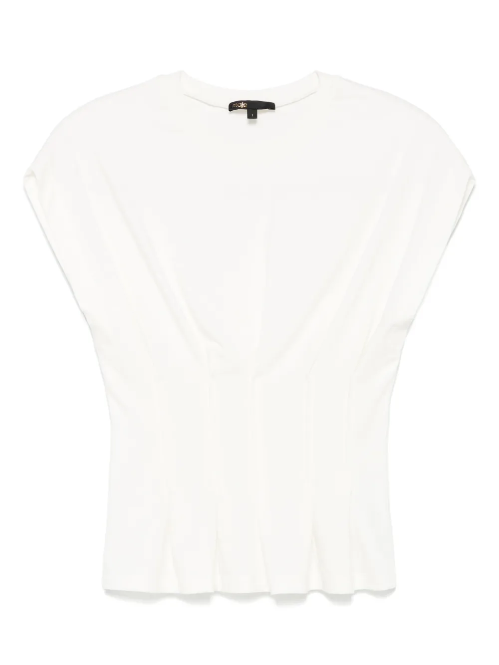 Maje T-shirt con punto smock - Bianco