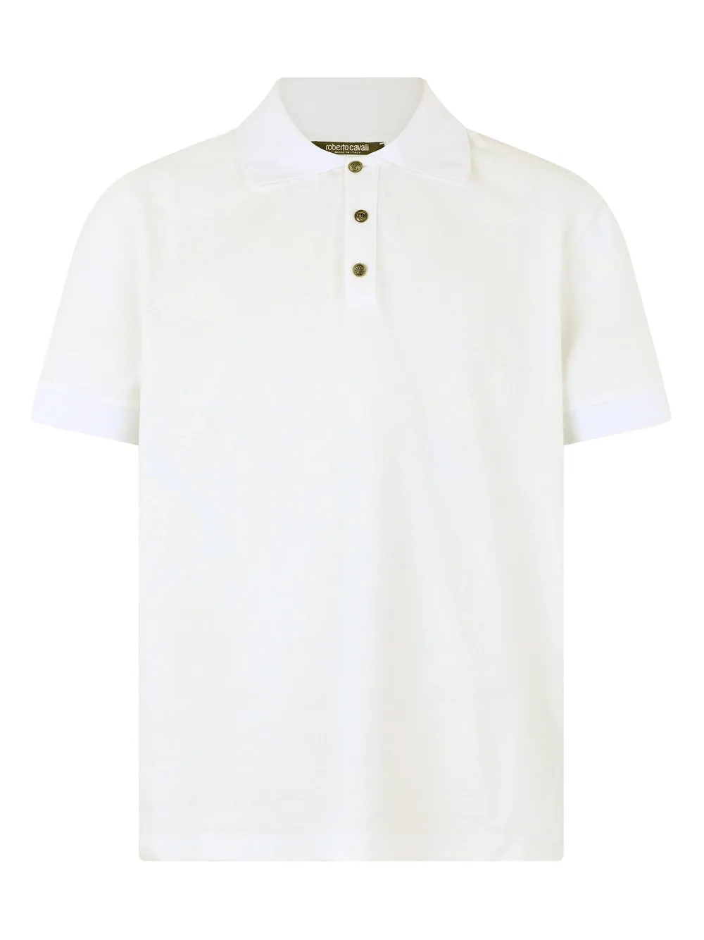 Roberto Cavalli Polo con stampa pitonata - Bianco