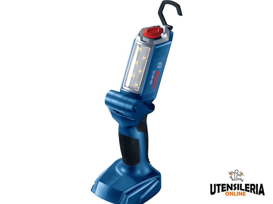 Torcia GLI 18V-300 Bosch con gancio senza batteria 14.4���18 V
