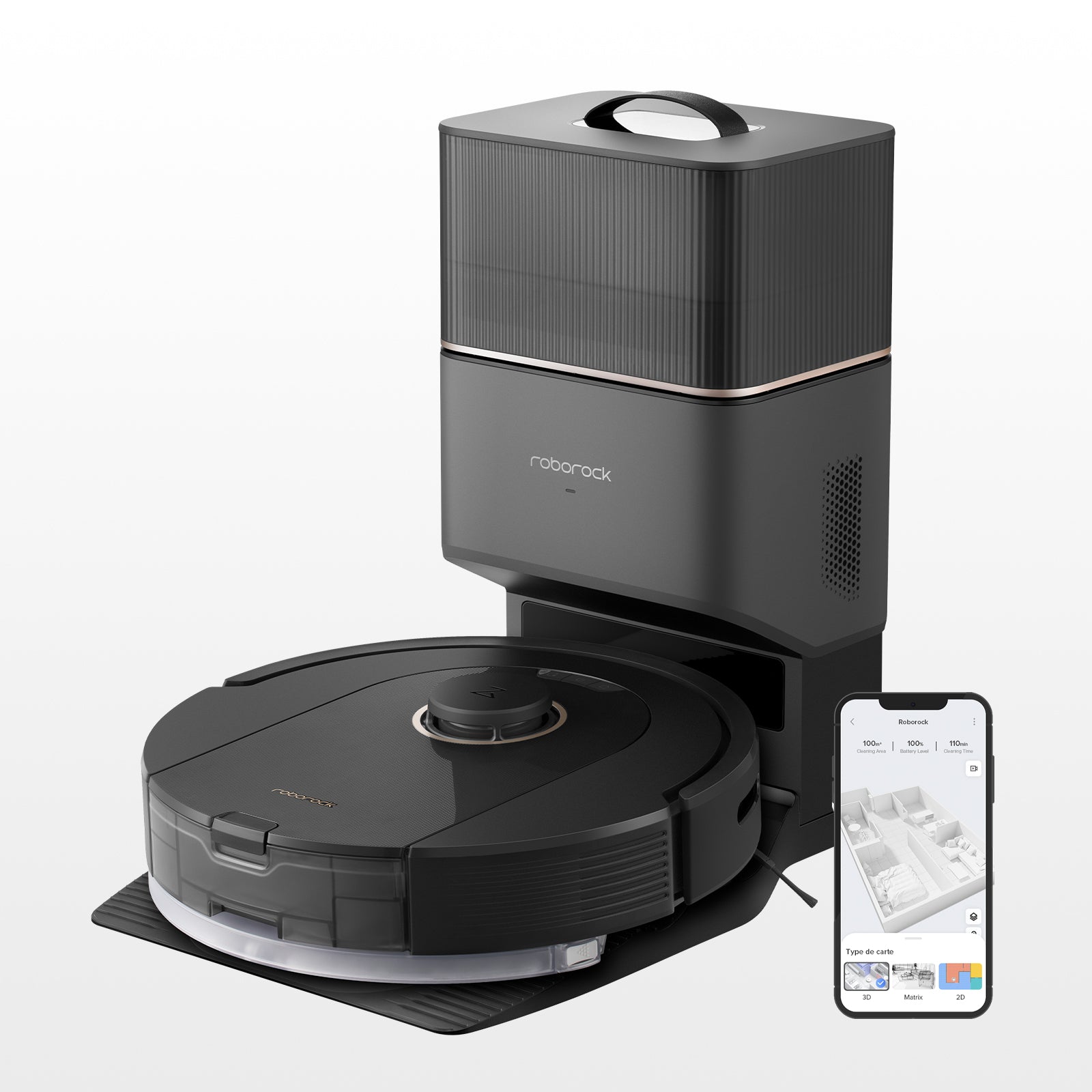Robot aspirapolvere e panno Roborock Q5 Pro+ con stazione con svuotame