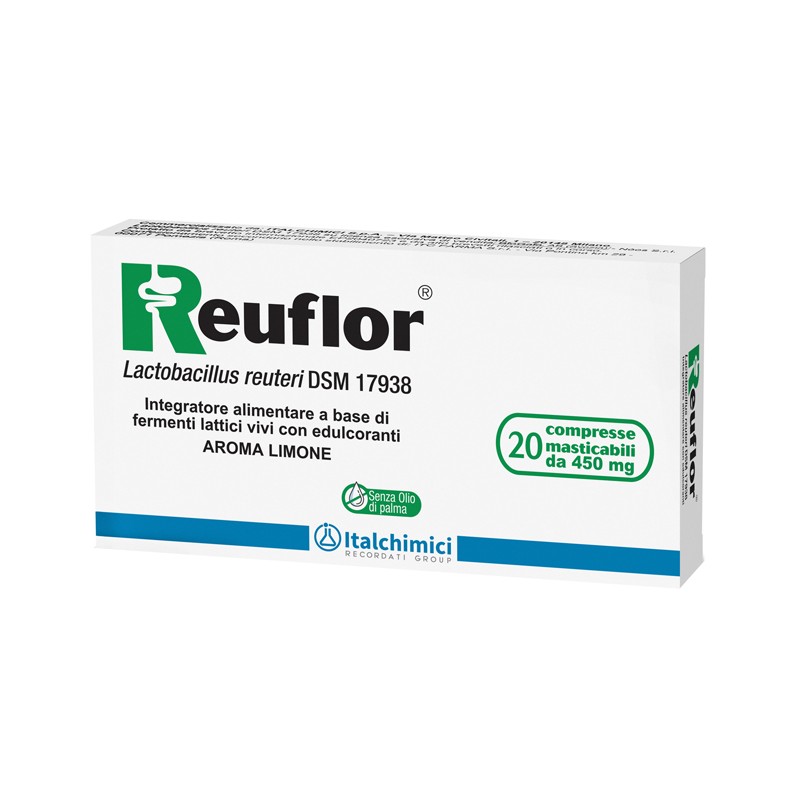 Recordati - Italchimici Reuflor 20 Compresse Masticabili Aroma Limone