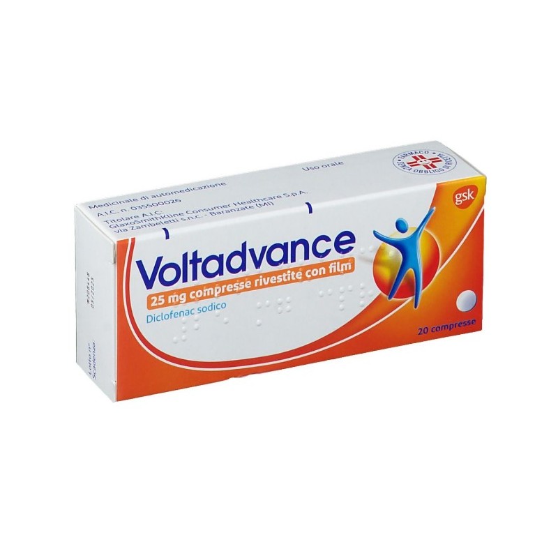 Novartis - Voltadvance 25 Mg Diclofenac Sodico Compresse Rivestite Con Film 20 Cpr