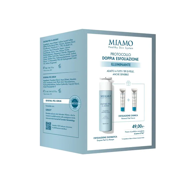 Miamo - Miamo Cofanetto Esfoliante Illuminante 1 Enzyme Peel 50 Ml + 2 Renewal Peel 5 Ml Omaggio