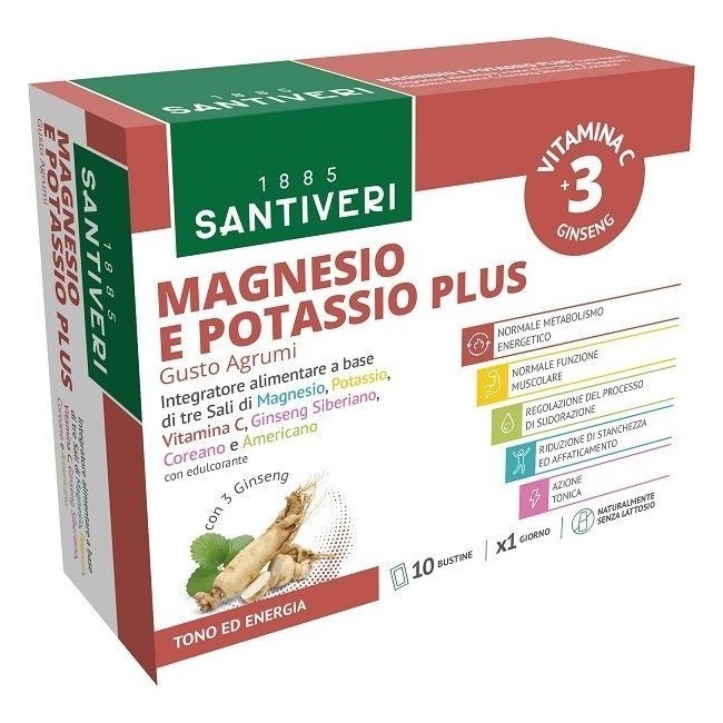 Santiveri - Santiveri Magnesio & Potassio Plus Sali Minerali 10 Bustine