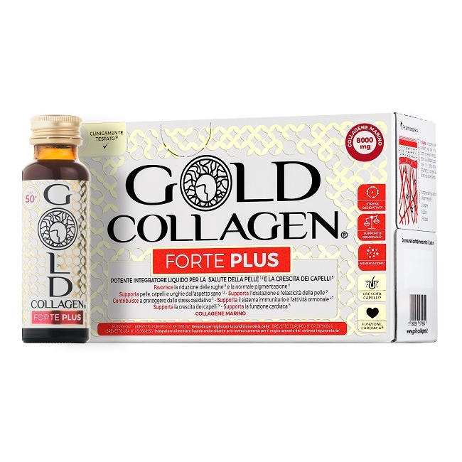 Gold Collagen - Minerva Research Labs Gold Collagen Forte Plus 10 Flaconcini Da 5 Ml