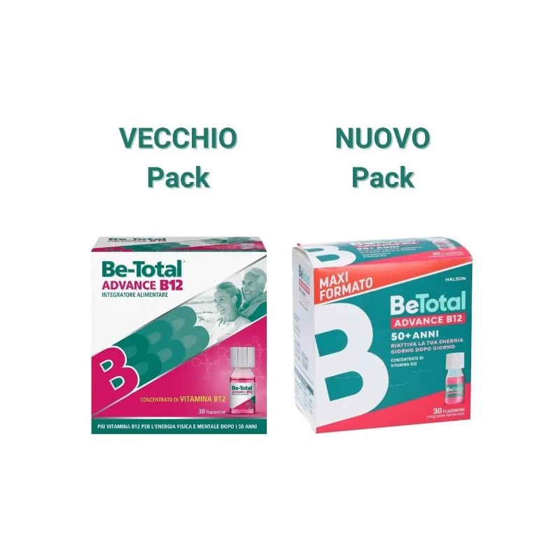 Haleon Italy - Betotal Advance B12 Integratore Per 50 Anni - 30 Flaconcini Da 7ml