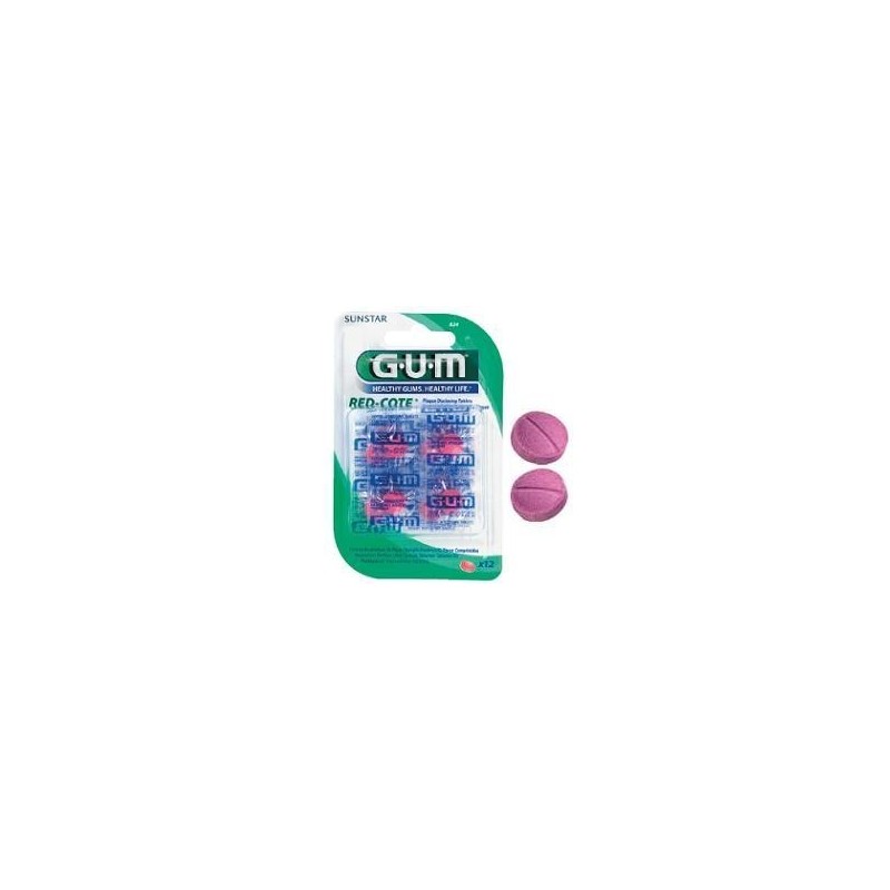 Gum - Gum Red-cote Pastiglie Rivela Placca - 12 Pastiglie
