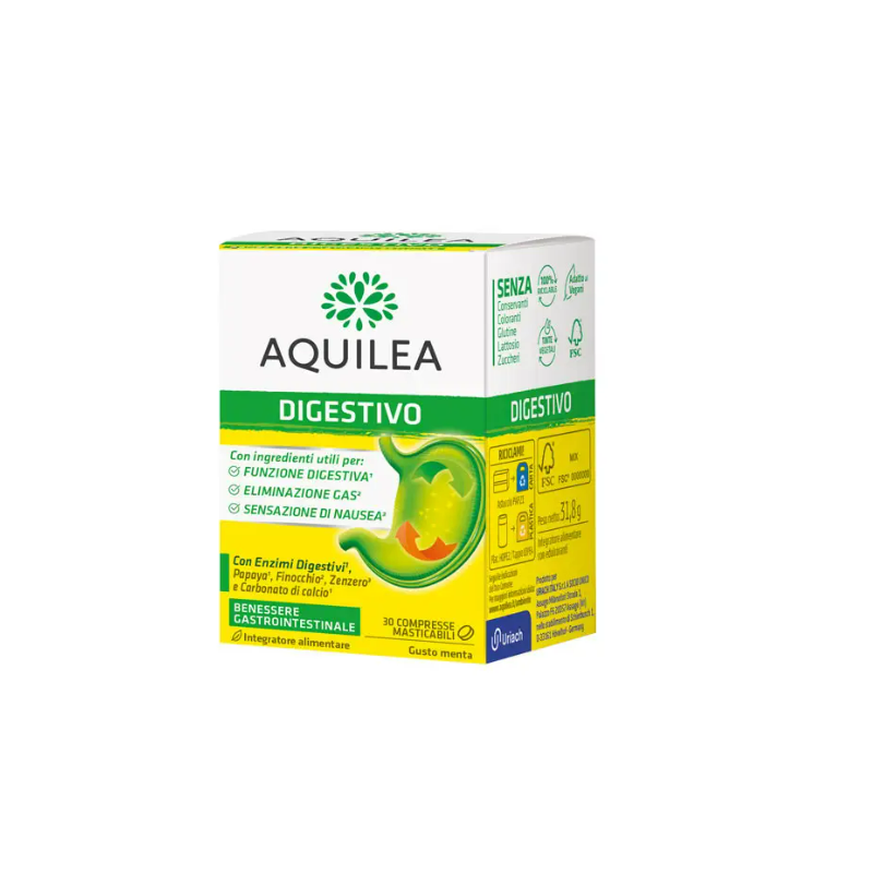 Aquilea - Uriach Italy Aquilea Digestivo 30 Compresse Masticabili