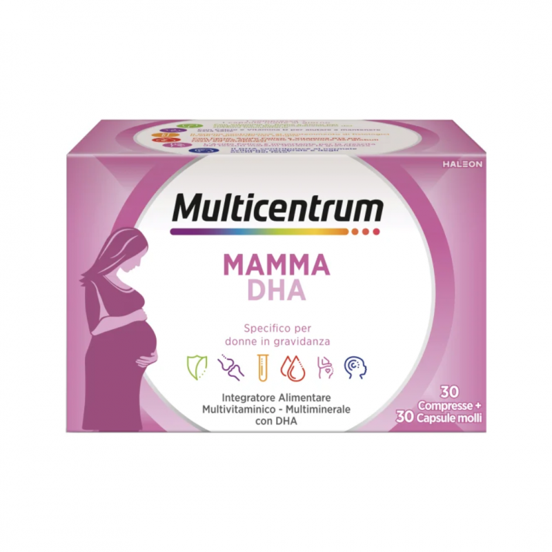 Multicentrum - Multicentrum Mamma Dha Integratore Per Gravidanze - 30 Compresse + 30 Capsule