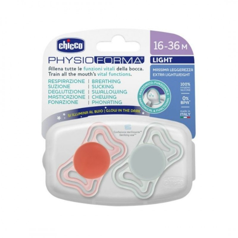 Chicco - Chicco Succhietti Physioforma Light 16-36 Mesi - 2 Pezzi