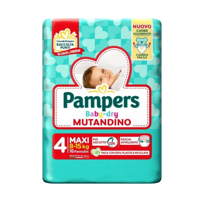 Fater - Pampers Baby Dry Pannolino Mutandino Maxi 8-15kg - 16 Pannolini