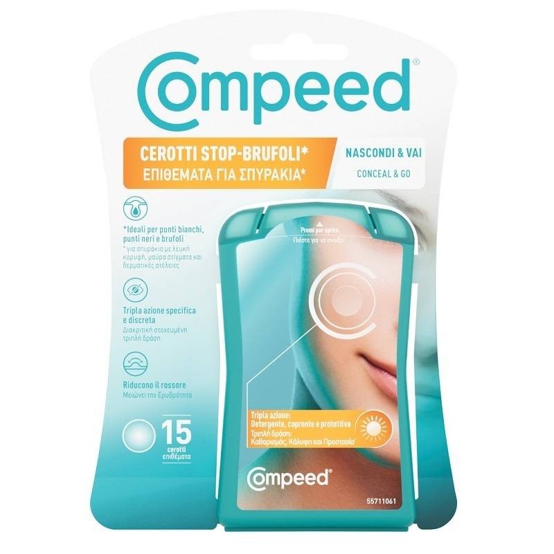 Perrigo Italia - Compeed Cerotti Stop Brufoli Nascondi & Vai - 15 Pezzi