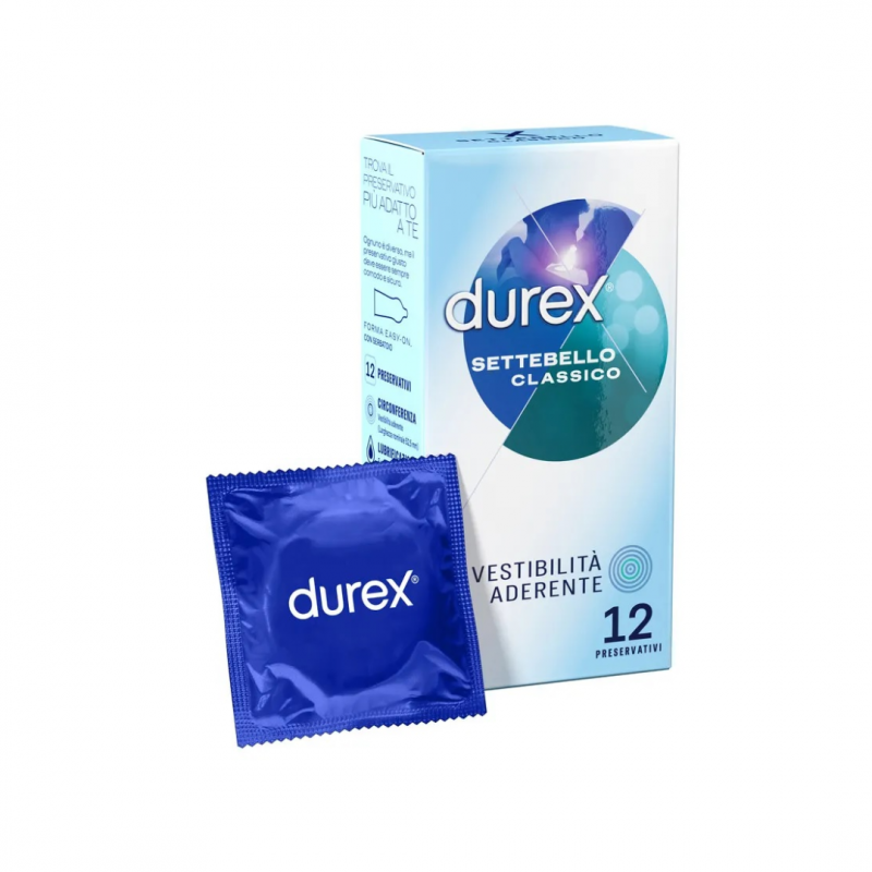 Reckitt Benckiser - Durex Settebello Classico Vestibilità Aderente - 12 Pezzi