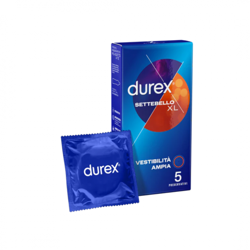 Reckitt Benckiser - Durex Settebello Xl Vestibilità Ampia - 5 Pezzi