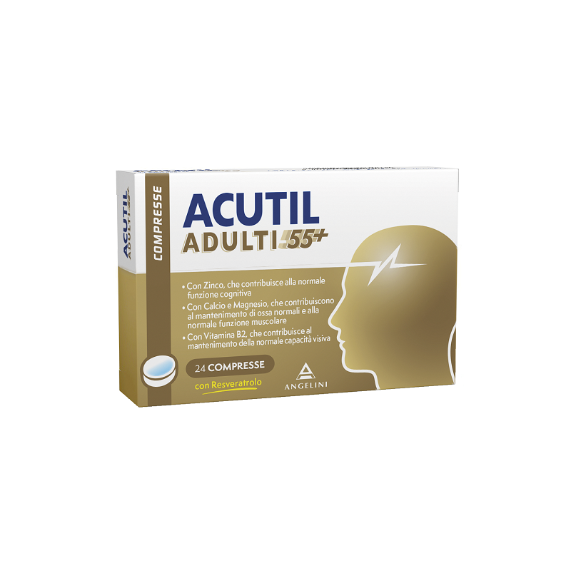 Angelini Pharma - Angelini Pharma Acutil Adulti 55+ 24 Compresse Con Resveratrolo