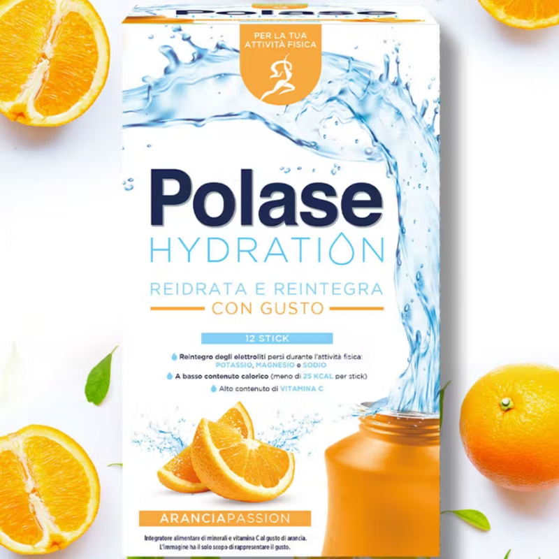 Polase - Polase Hydration Integratore Reidratante - 12 Bustine Gusto Arancia