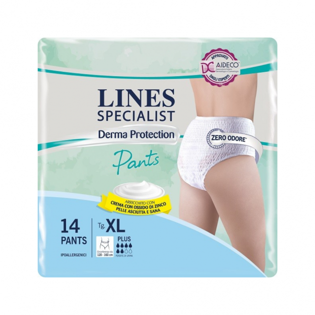 Lines - Lines Specialist Derma Protection Pants Assorbenti Plus Xl - 14 Pezzi