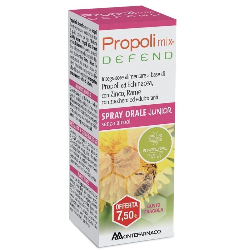 Montefarmaco - Montefarmaco Otc Propoli Mix Defend Spray Orale Junior Analcolico 30 Ml Gusto Fragola