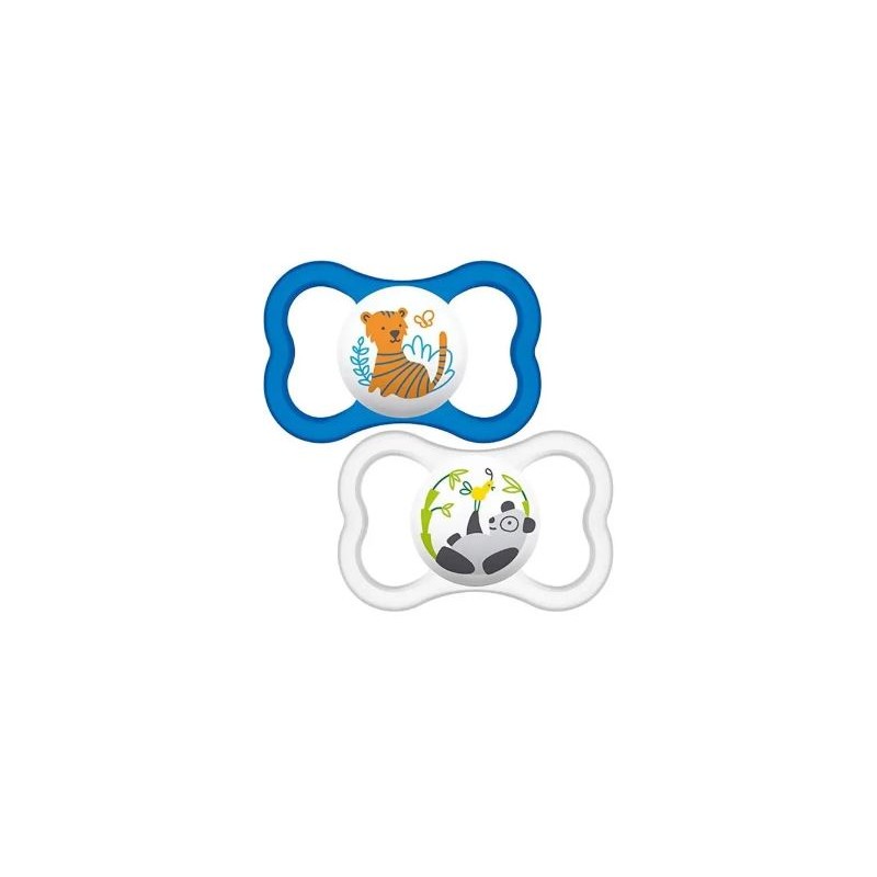 Mam Baby - Mam Air Succhietto In Silicone Maschio 6+ Mesi - 2 Pezzi