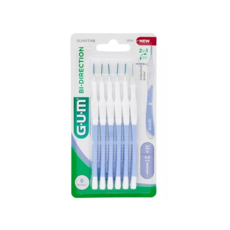 Gum - Sunstar Italiana Gum Bi-direction Scovolini Punta Microfine 2314 6 Pezzi