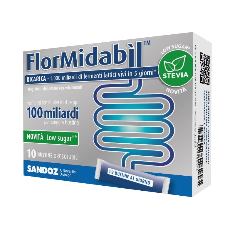 Sandoz - Polifarma Flormidabil Ricarica 10 Bustine Con Stevia