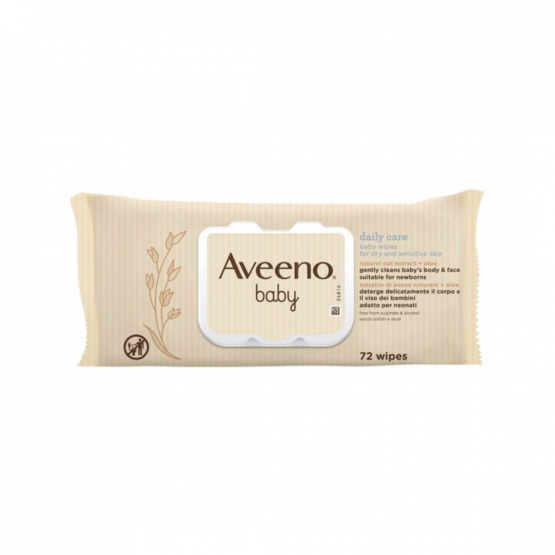 Johnson & Johnson - Johnson & Johnson Aveeno Baby Salviettine Rinfrescante - 72 Pezzi