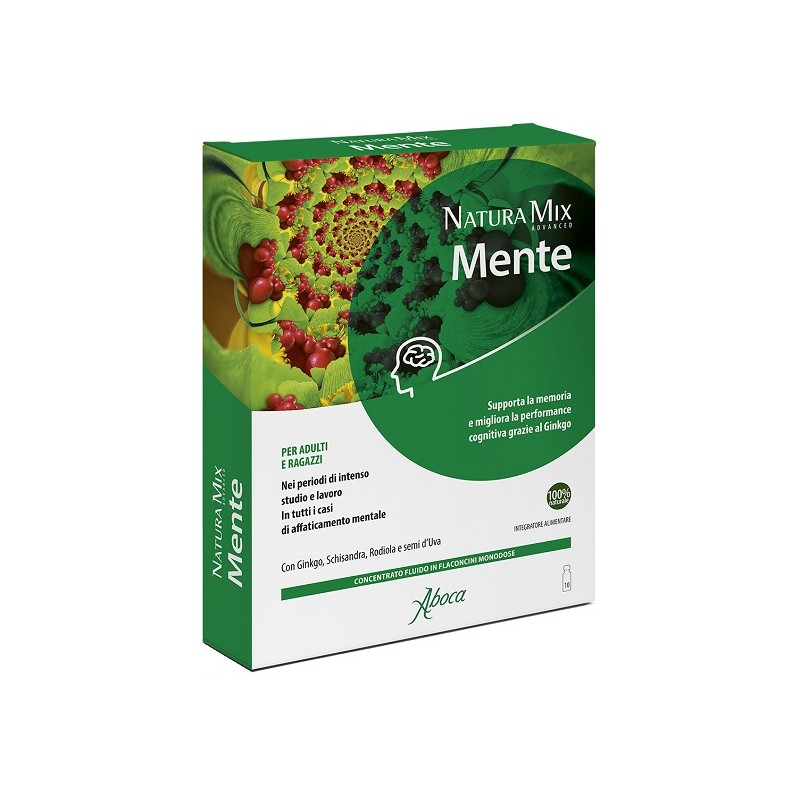 Aboca - Aboca Natura Mix Advanced Mente 10 Flaconcini 150 G