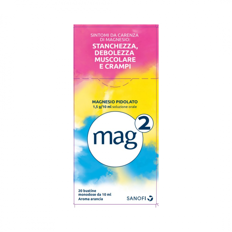 Sanofi - Mag2 Magnesio In Soluzione Orale Per Affaticamento - 20 Bustine