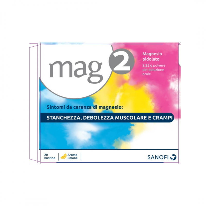 Sanofi - Mag2 Magnesio In Polvere Per Stanchezza - 20 Bustine Da 2,25g