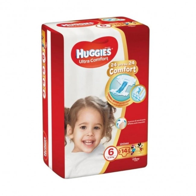 Kimberly Clark Italia - Huggies Pannolini Ultra Comfort Base 6 - 14 Pezzi