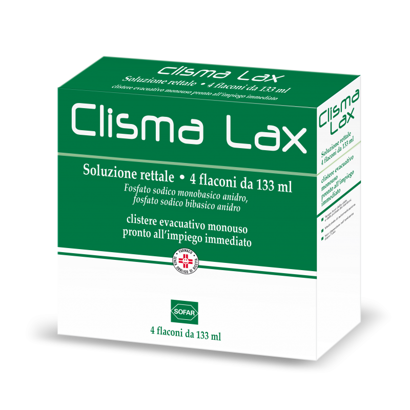 Alfasigma - Clisma Lax Soluzione Rettale 4 Clismi Da 133 Ml Per La Stitichezza
