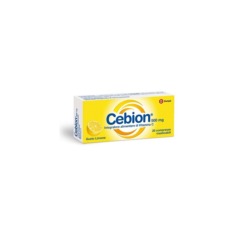 Procter & Gamble - Cebion Masticabile Vitamina C Senza Zucchero - 20 Compresse Gusto Limone