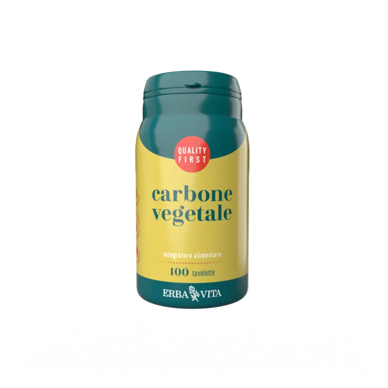 Erba Vita - Erba Vita Carbone Vegetale Integratore Ad Azione Digestiva 100 Tavolette