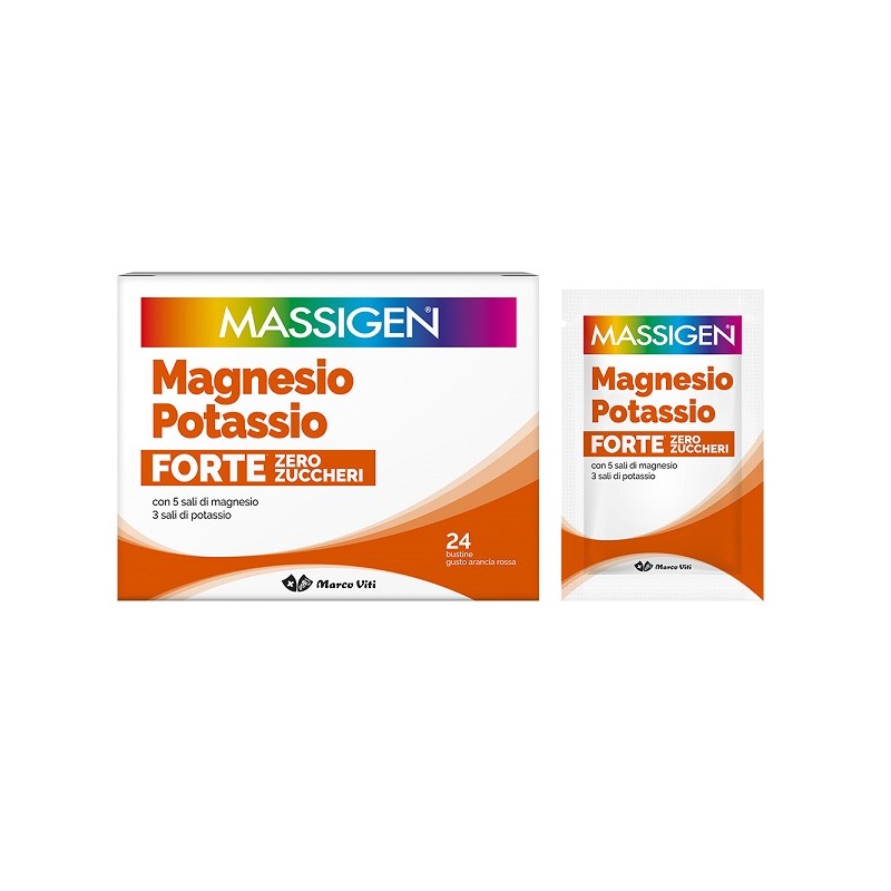 Massigen - Marco Viti Farmaceutici Magnesio Potassio Forte Zero Zucchero 24 Bustine