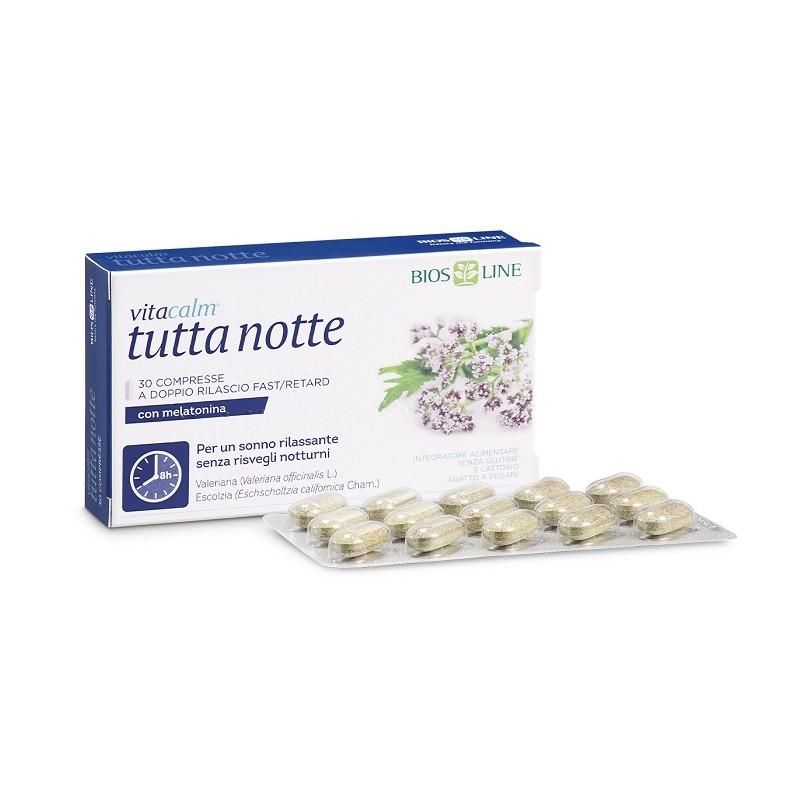 Bios Line - Bios Line Vitacalm Tutta Notte Con Melatonina 60 Compresse