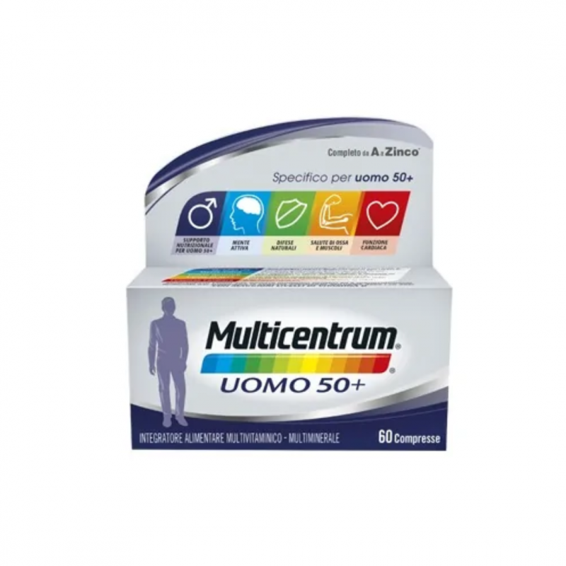 Multicentrum - Multicentrum Uomo 50+ Integratore Multivitaminico E Multiminerale - 60 Compresse