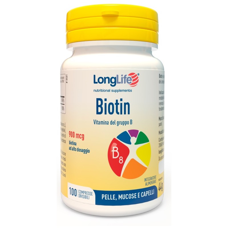 Longlife - Longlife Biotin 900 Mcg 100 Compresse