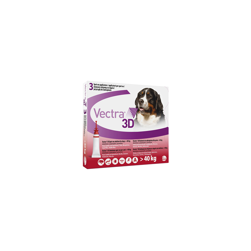 Ceva Salute Animale - Ceva Salute Animale Vectra 3d Maggiore 40 Kg Rosso 3 Pipette